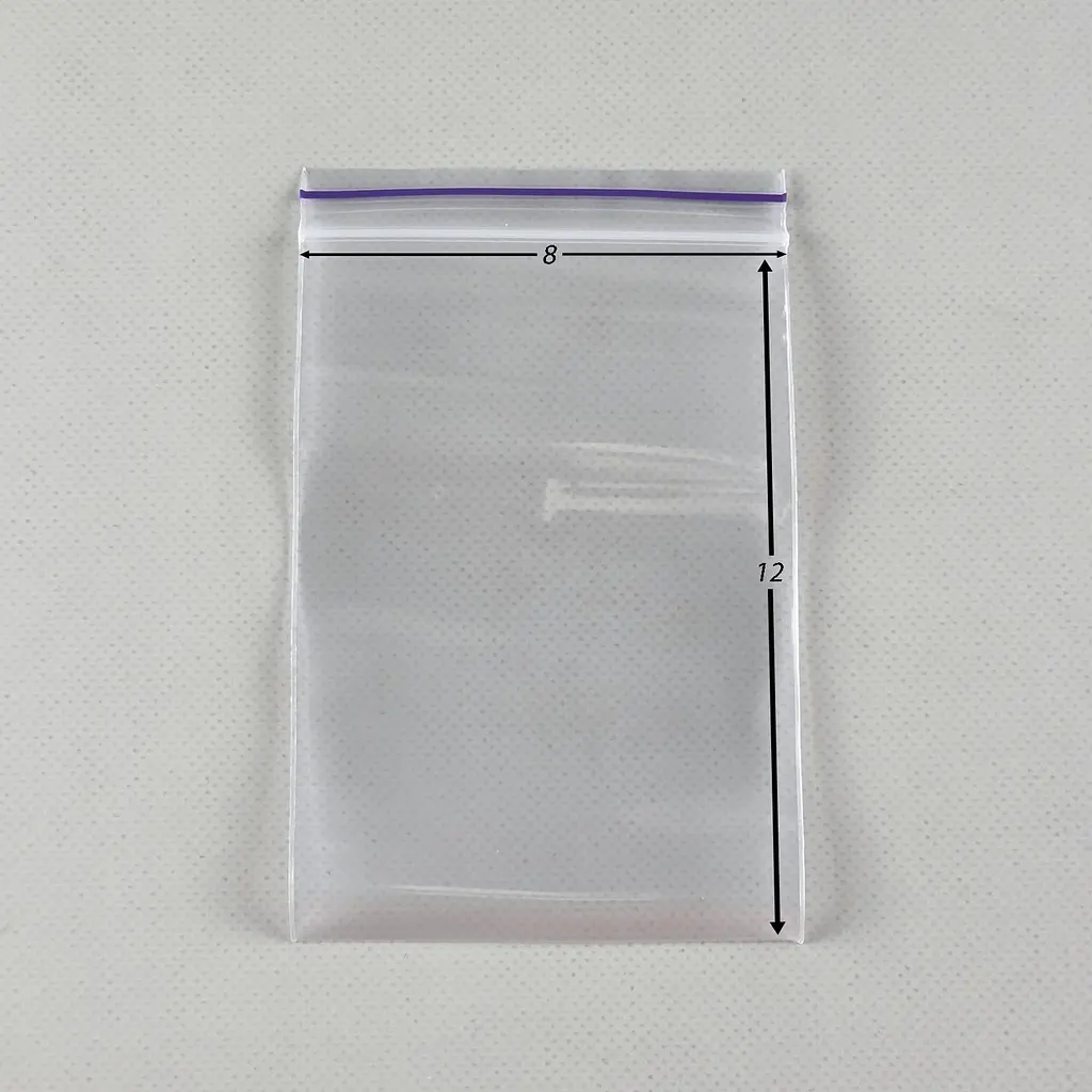 Пакети Zip-Lock прозорі 8x12 см, 100 шт, 50 мкм, поліетиленові пакети із застібкою - фото 2
