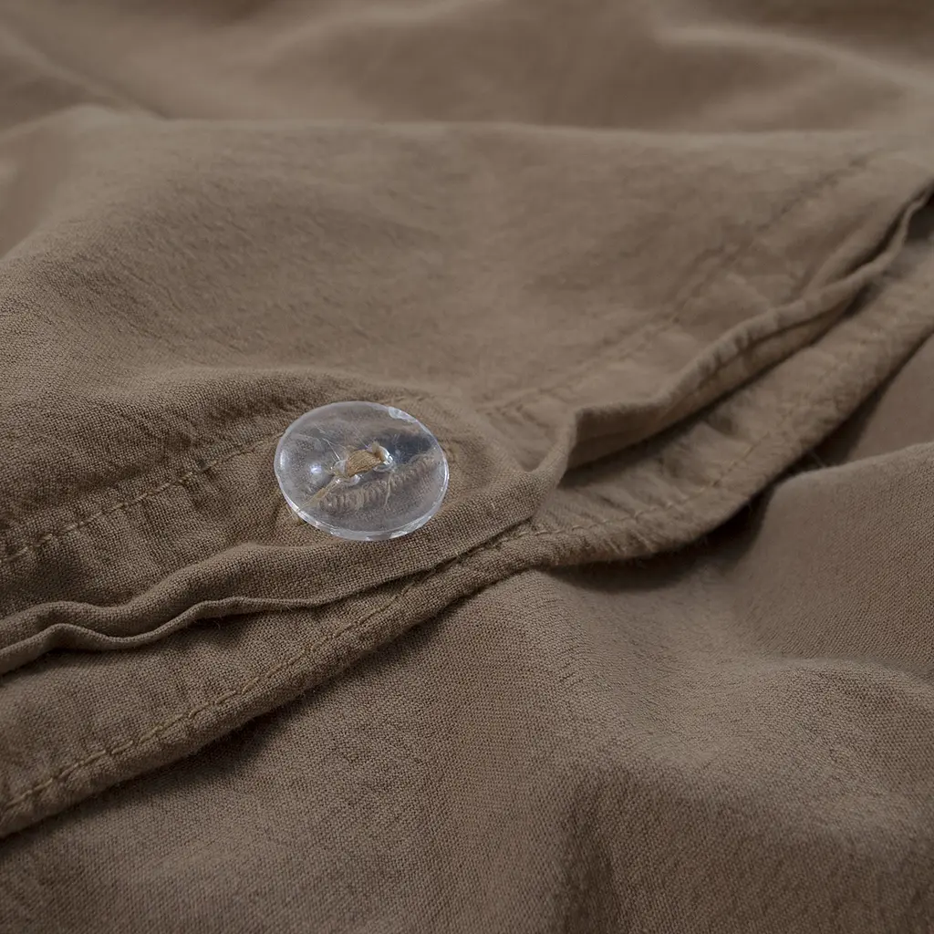 Постельное белье Lotus Home Washed cotton - Kansas коричневый евро - фото 4