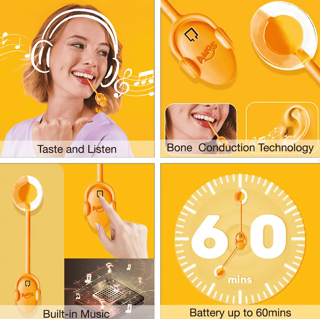 Льодяник Amos Tasty Sounds Audio Lollipop Mango Flavor 12г - фото 5