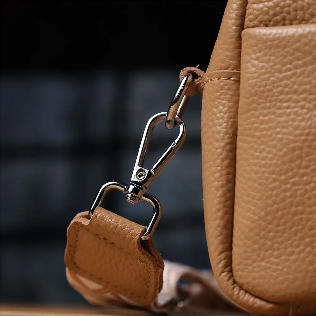Жіноча сумка крос-боді з натуральної шкіри Vintage s_15139 бежева - фото 9