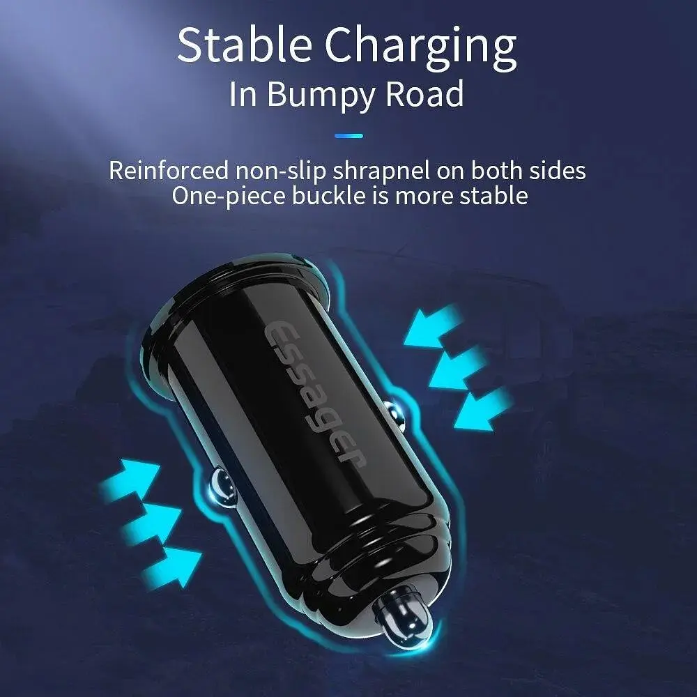 Автомобильный адаптер Essager для зарядки на 1 USB 3A - фото 5