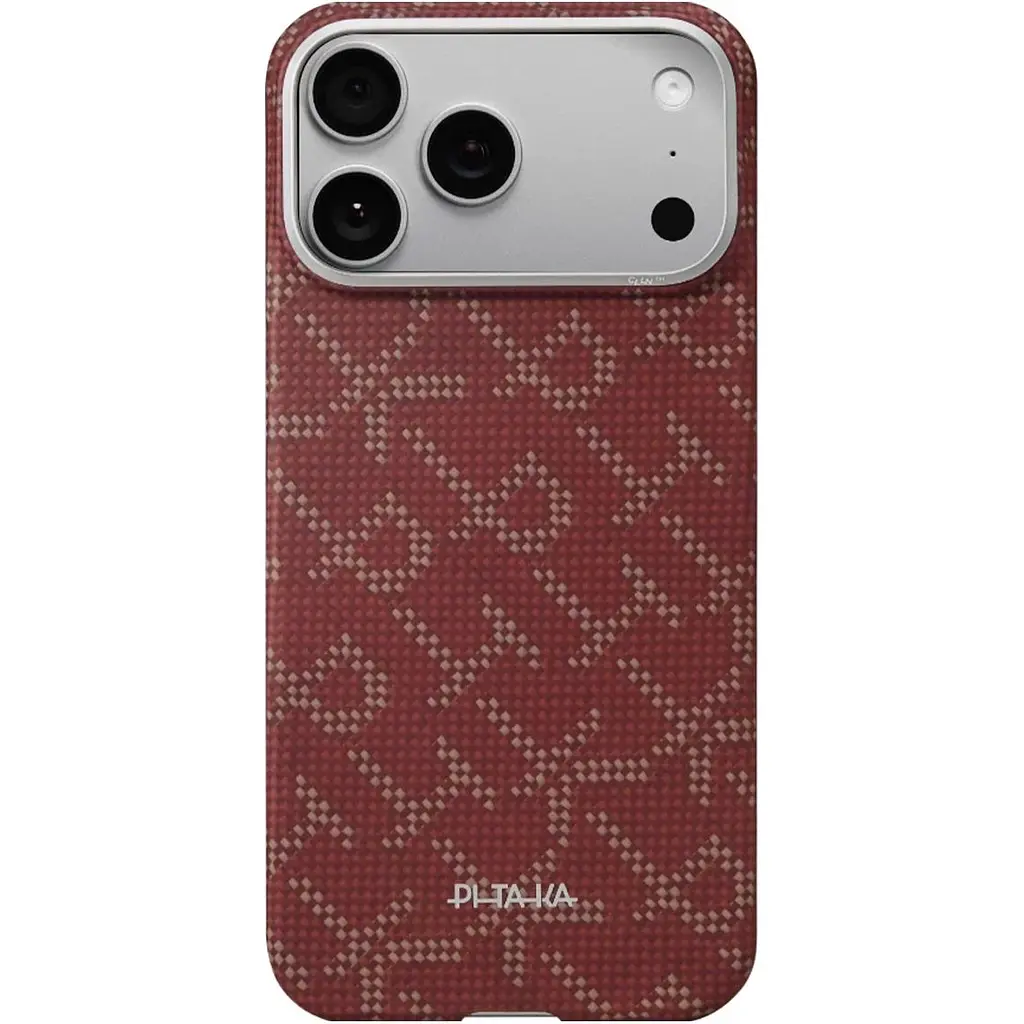 Чохол Pitaka Ultra-Slim Monogram для Apple iPhone 17 Pro Max Gold/Red (KI1702PTKP) [157999] - фото 2