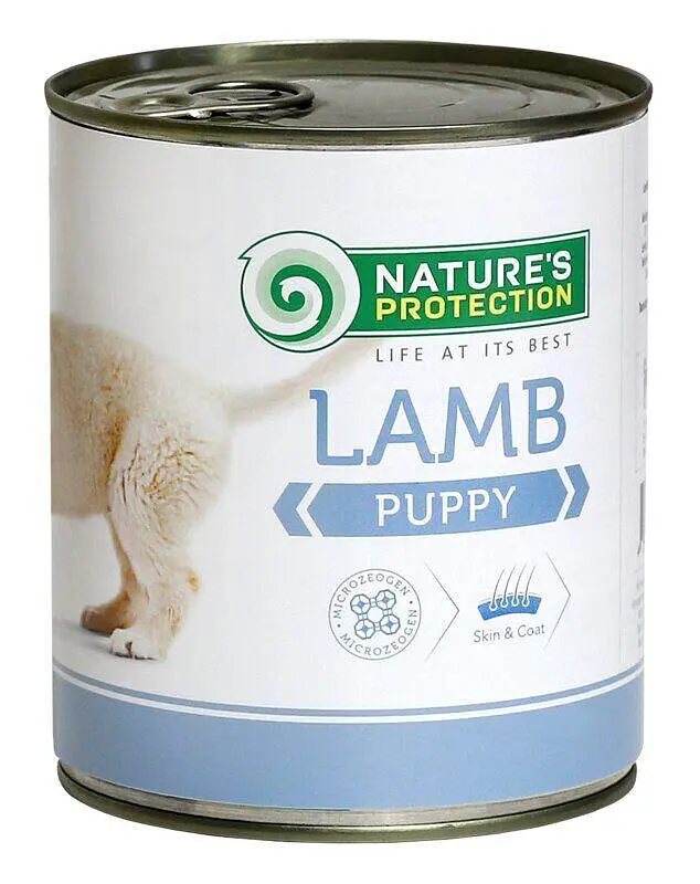 Вологий корм для цуценят всіх порід з ягнятиною Nature's Protection Puppy Lamb, 400г