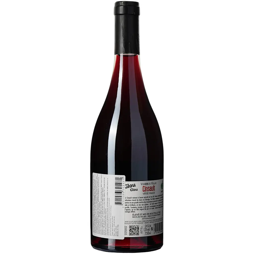 Вино Grisette des Gres Glou Glou Cinsault Bio IGP Pays D'Oc, червоне, сухе, 0,75 л - фото 3
