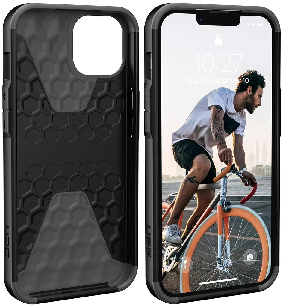 Оригінальний протиударний чохол UAG Civilian для iPhone 13/14 Silver (11317D113333) - фото 10