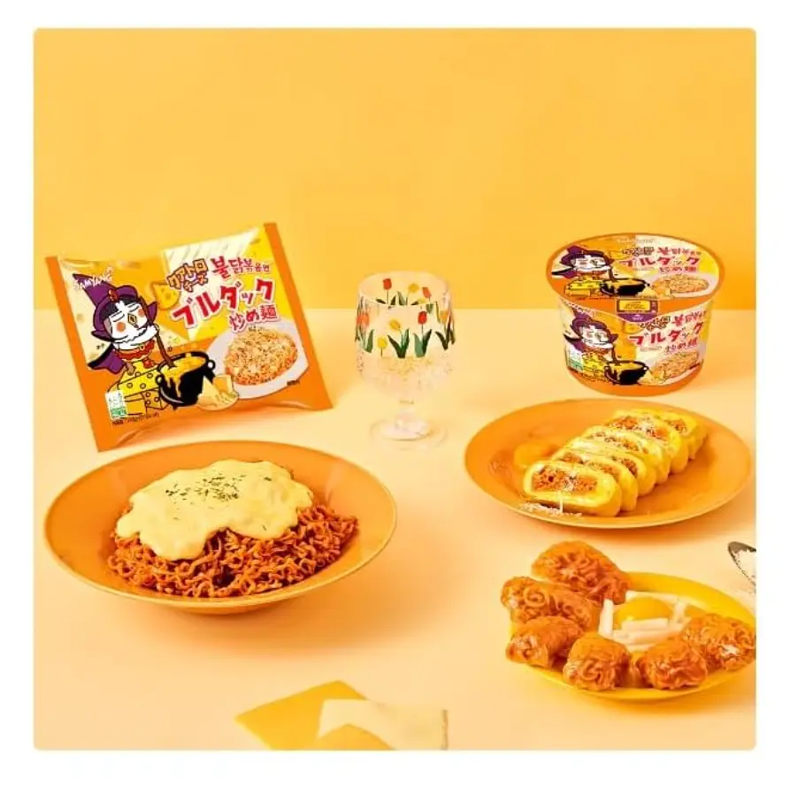 Локшина швидкого приготування Samyang Buldak Quattro Cheese 110г - фото 6
