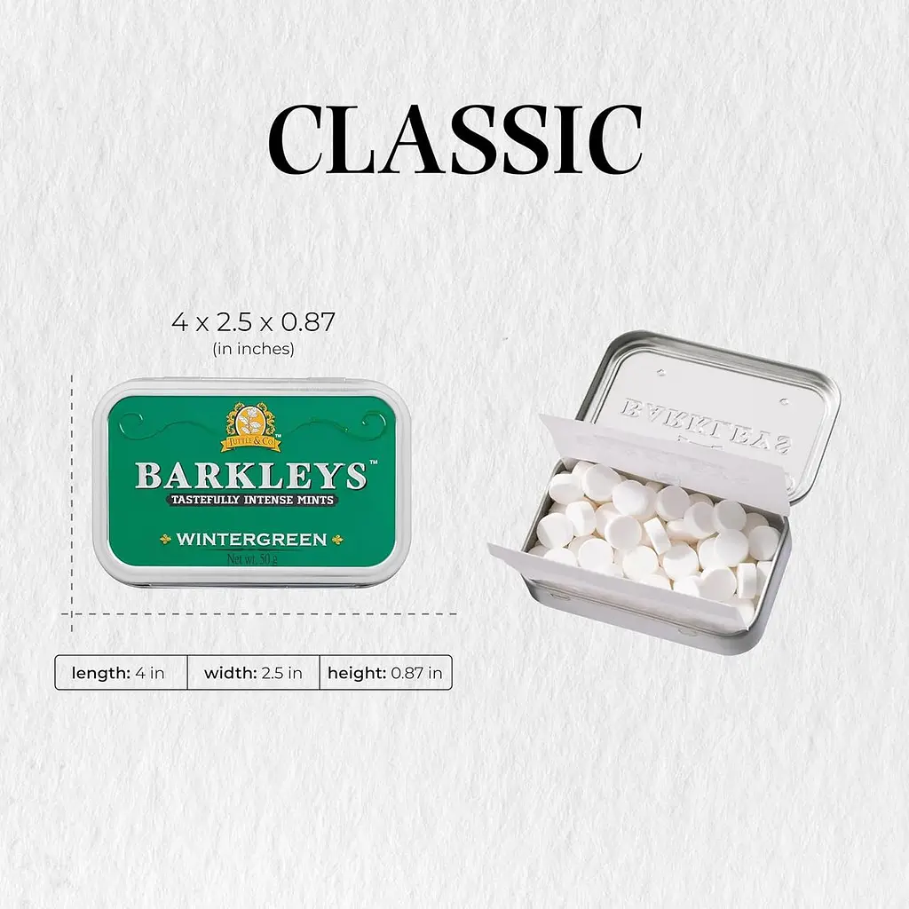 Драже Barkleys Wintergreen Breath Mints 50г - фото 5