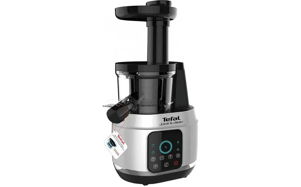 Соковитискач Juice&Clean шнековий 150Вт, чаша-0.8л, жмих-0.8л, пластик, сріблясто-чорний Tefal kuh0014960 - фото 4