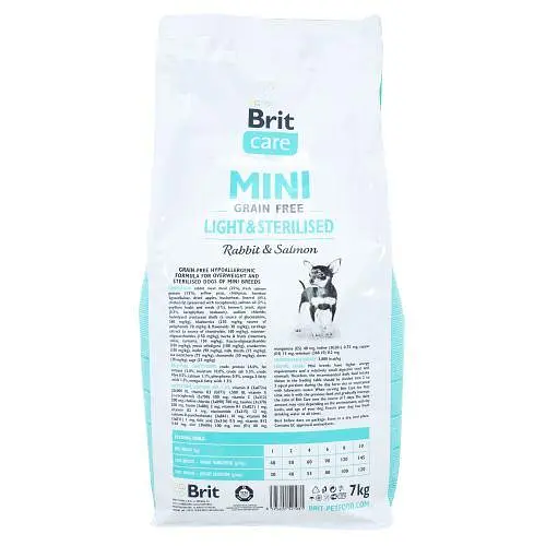 Сухий корм Brit Care GF Mini Light & Sterilised для дорослих собак дрібних порід із зайвою вагою або стерилізованих, з кроликом - фото 3