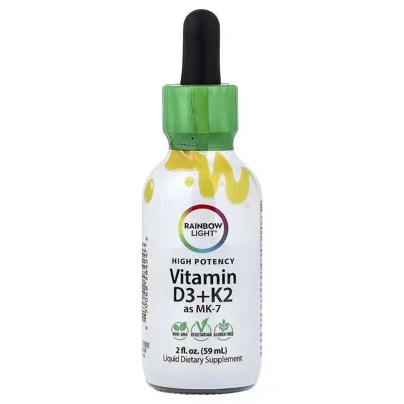 Вітамін D3 та K2 у формі MK-7 Rainbow Light Vitamin D3 + K2 as MK-7 59 мл - фото 3