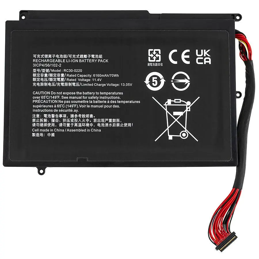 Батарея для ноутбука Razer RC30-0220 (Blade Pro 17 2019) 11.4V 6160mAh 70Wh Чорний - фото 2
