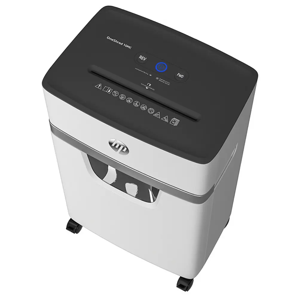 Знищувач документів HP OneShred 10MC, A4, 80g х 10 листів, 2*15, 20 л., P-5 - фото 5