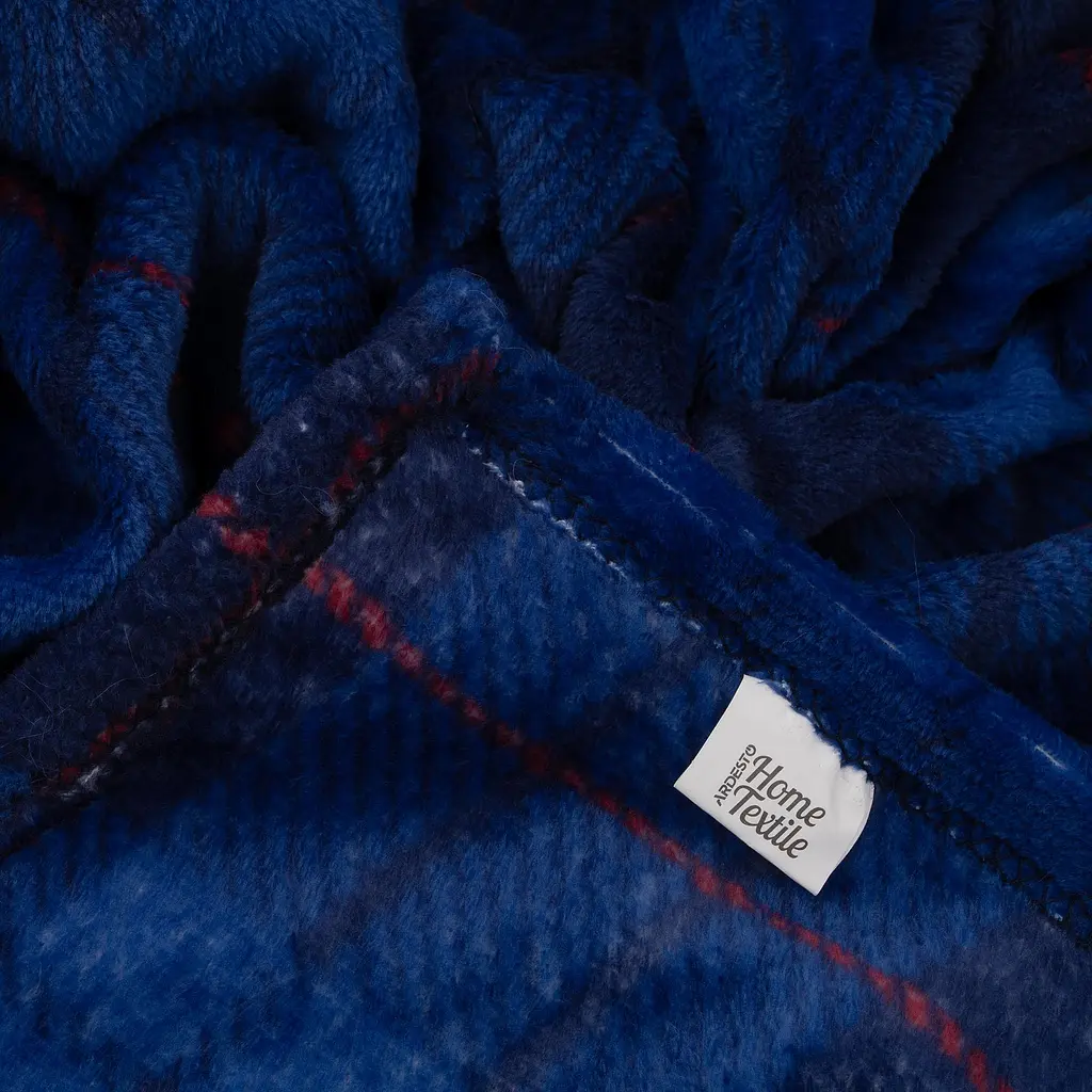 Плед Ardesto Flannel 160х200 см 100% поліестер клітинка синій (ART0134PB) - фото 4