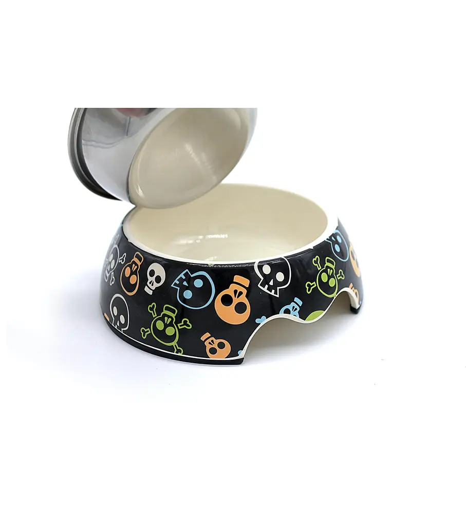 Миска для собак Nobby Skull меламінова чорна Ø 14x4,5 см 160 мл 73683 - фото 2