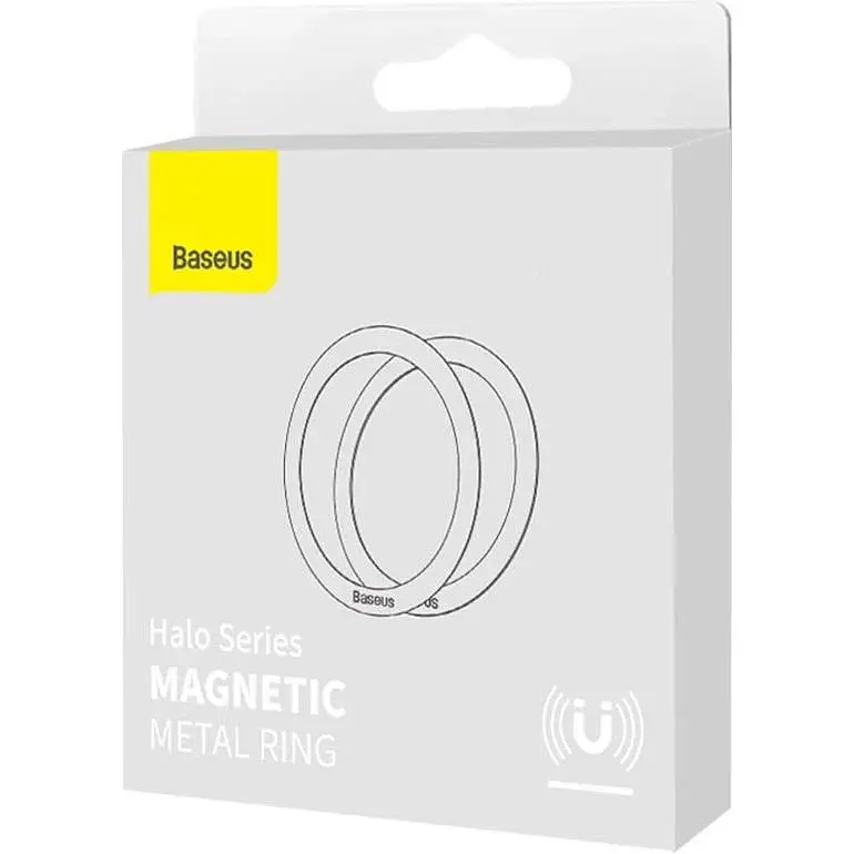 Пластини для автотримачів Baseus Halo Series Magnetic Metal Ring Silver (PCCH000012) [117260] - фото 7