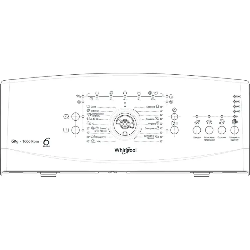 Пральна машина WHIRLPOOL TDLR 6040L EU/N - фото 9