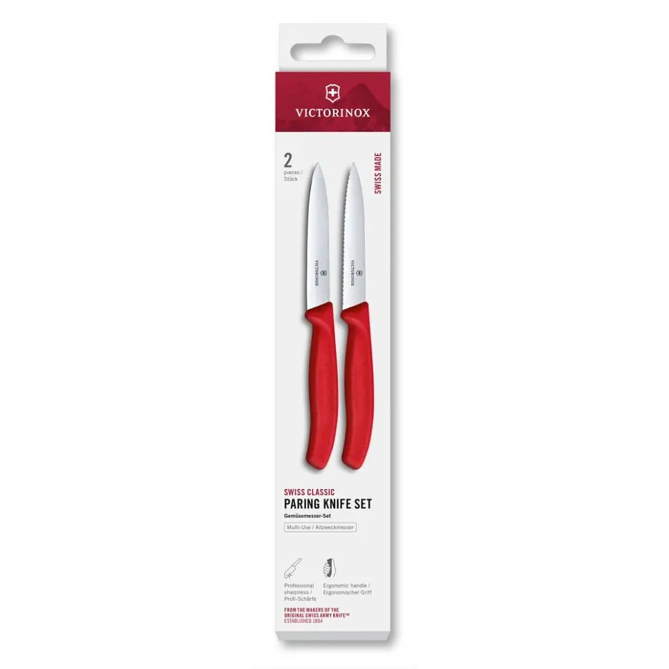 Набір ножів для чищення овочів Victorinox Swiss Classic 2 ножа черв 6.7791.2C1 - фото 2