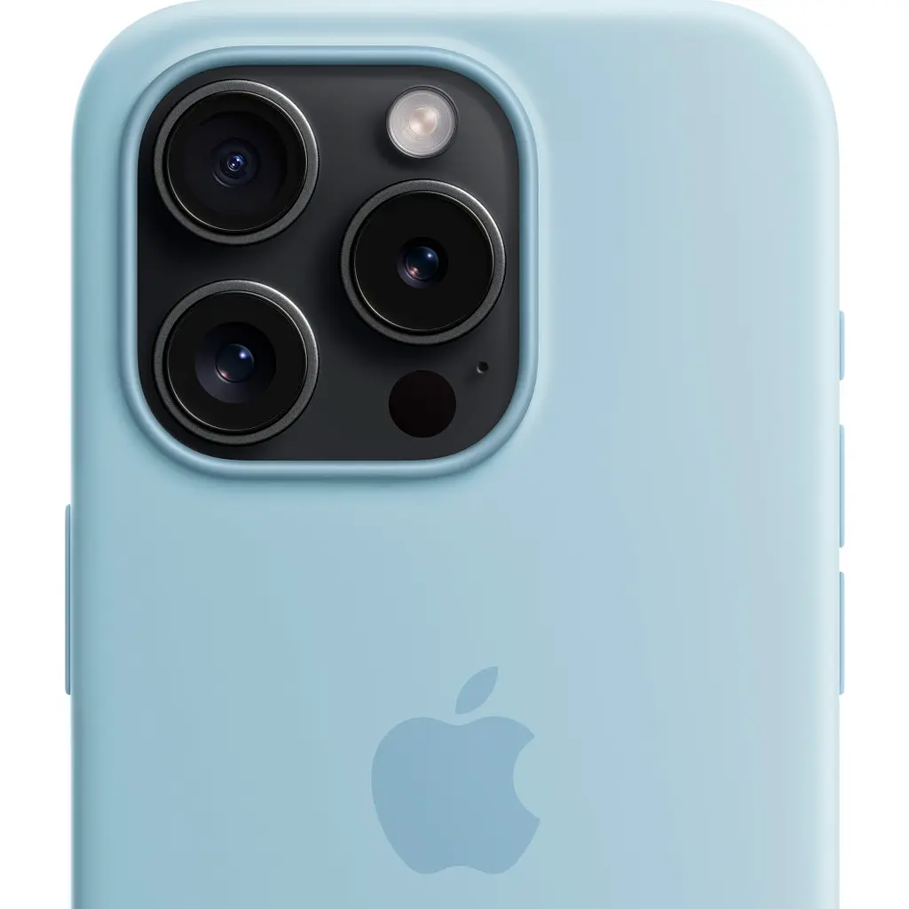Чохол Silicone Case with MagSafe для Apple iPhone 15 Pro Light Blue AAA [105774] - фото 3