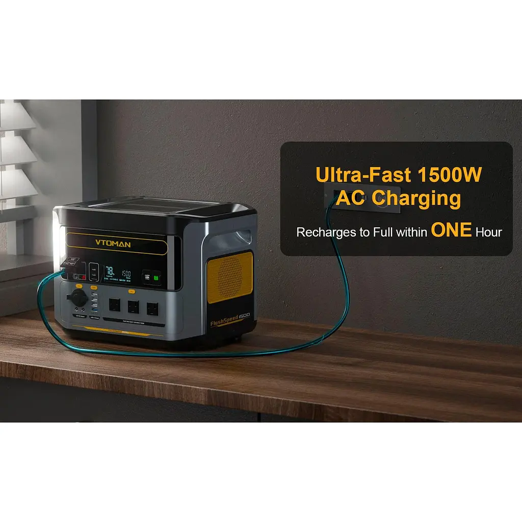 Зарядна станція Vtoman FlashSpeed 1500 PB-58 1500W 1548Wh / 1500 Вт / 1548 Вт/ч / LiFePO4 (FlashSpeed 1500) UA - фото 7