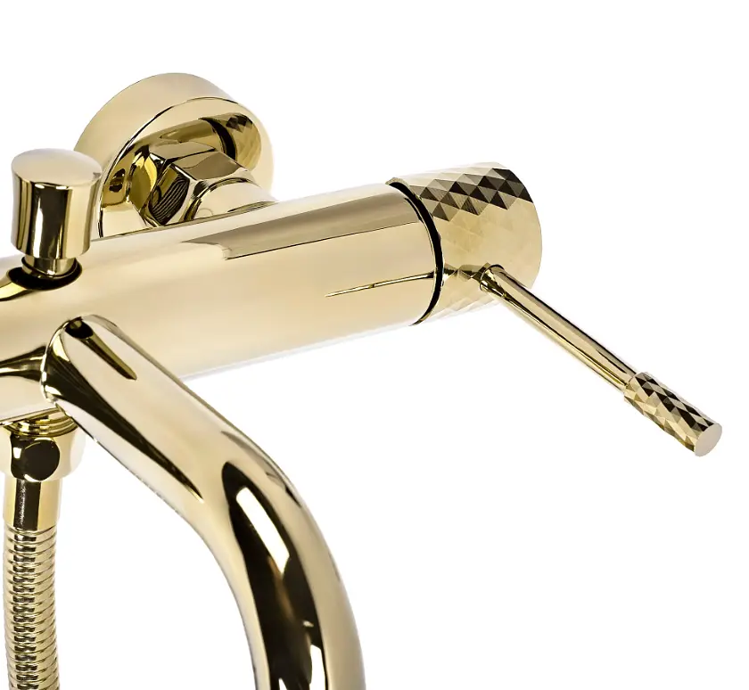 Змішувач для ванни Rea Lungo Diamond gold REA-B6448 - фото 2