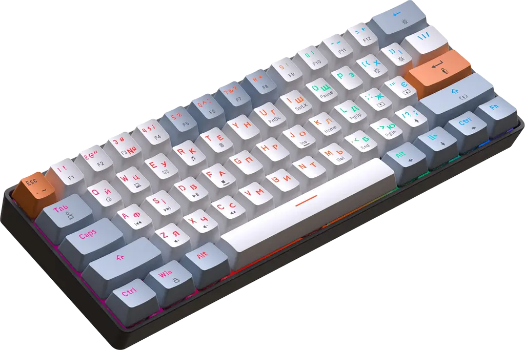 Клавіатура GamePro MK130R Red Swich Hot-Swap RGB Black - фото 3