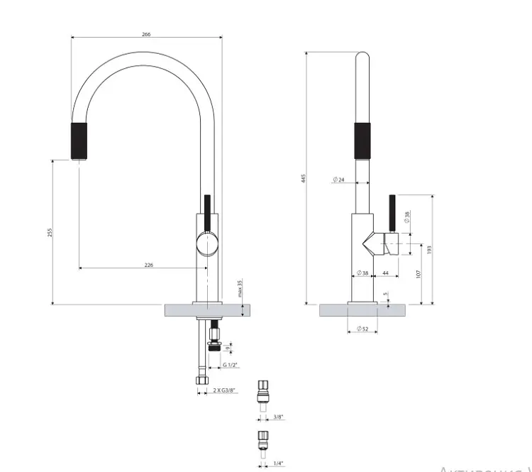 Змішувач для кухні Omnires Switch copper (SW9057CPB) - фото 3