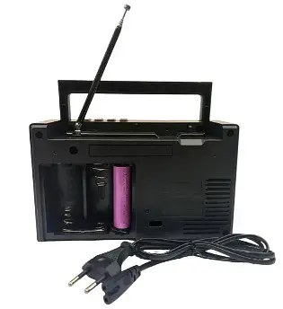 Радіоприймач Golon RX-1138D Bluetooth портативне радіо робота від мережі акумулятора батарейок AM/FM/SW USB/TF/SD 18650 Коричневий - фото 8