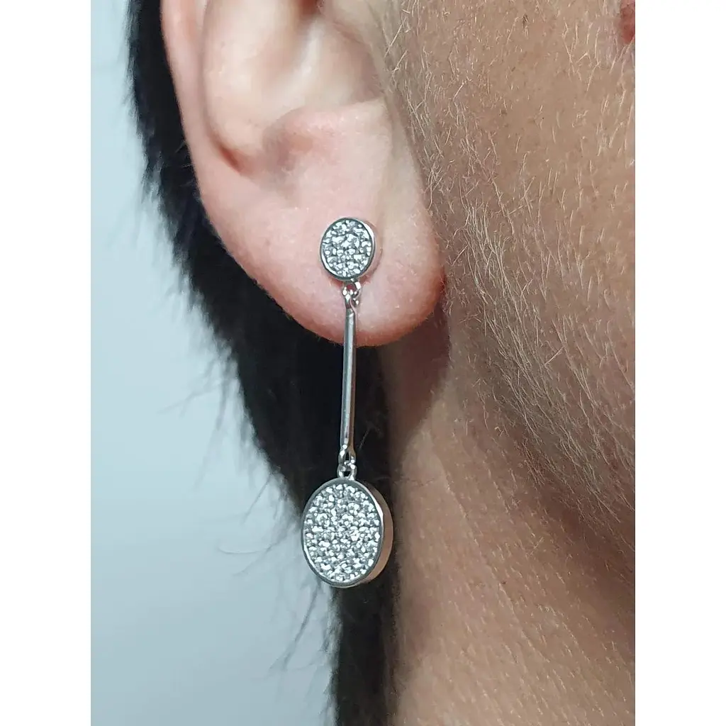 Серебряные пуссеты Dear с фианитами. 3366.1 - фото 2