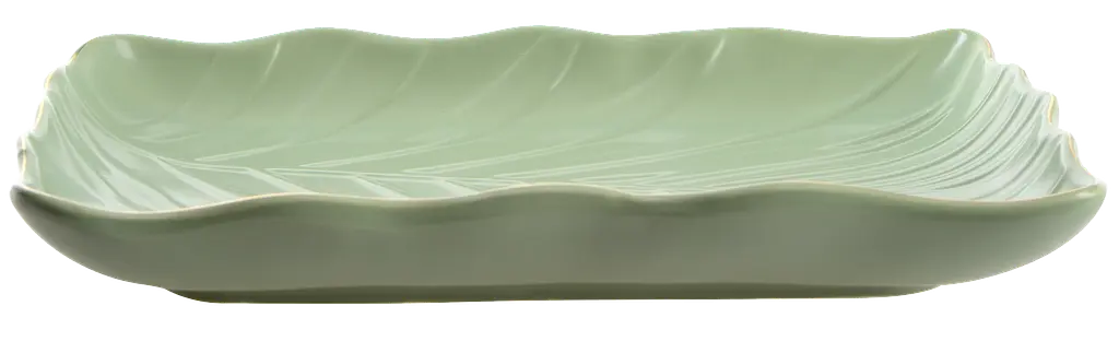 Блюдо Leaf Green Gold LIMITED EDITION kuh0016172 - фото 2