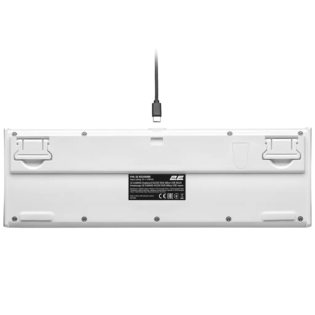 Клавіатура мембранна KG350 68key, USB-A, EN/UA/RU, RGB, чорний 2E Gaming teh0013826 - фото 5