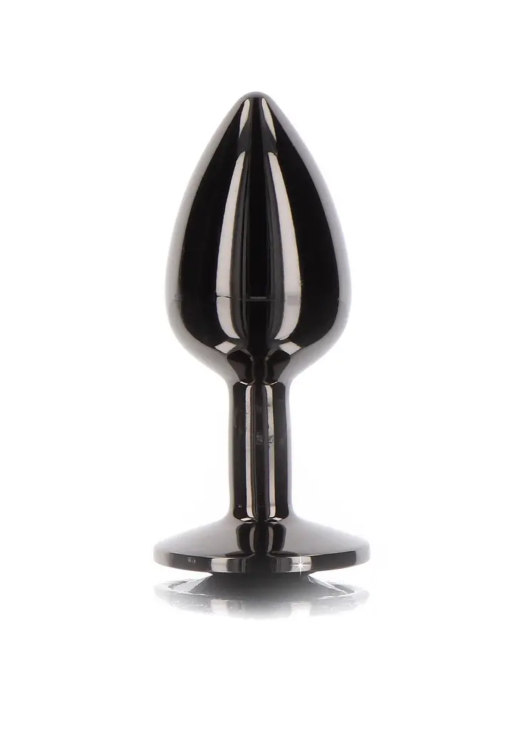 Анальна пробка Taboom Butt Plug With Diamond Jewel M, 8,5 см (чорний)