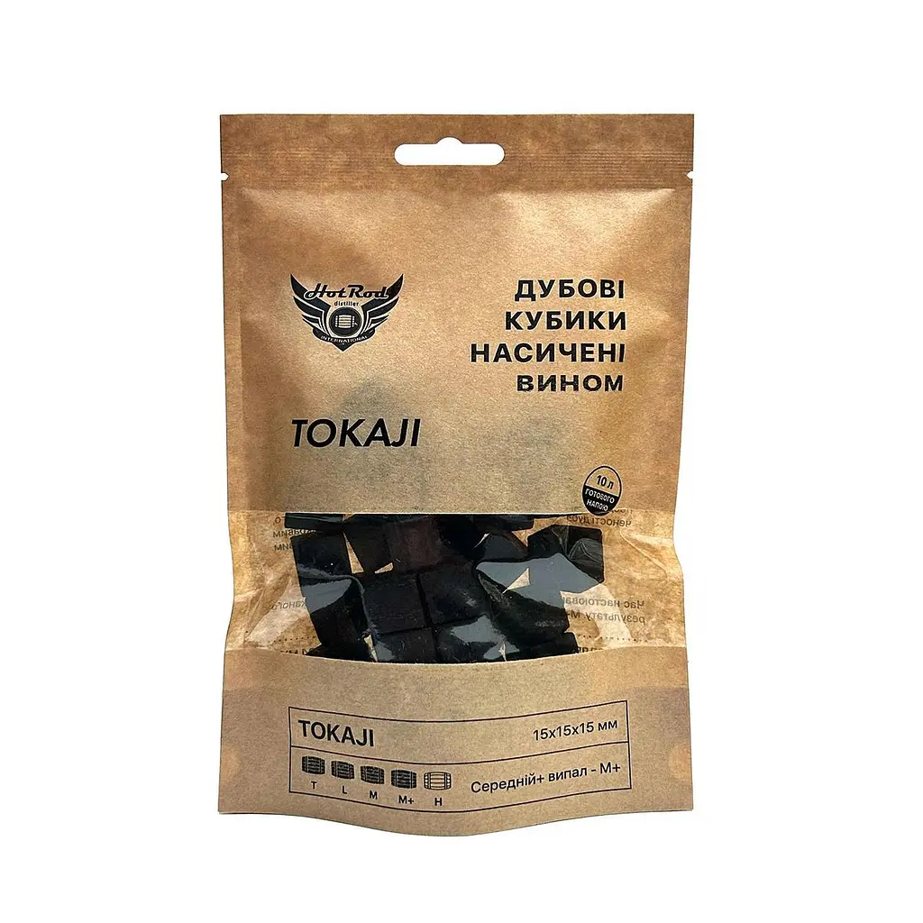Кубики дубові Hot Rod Distiller M+ насичені вином Токай на 10 л 60 г (T0504)