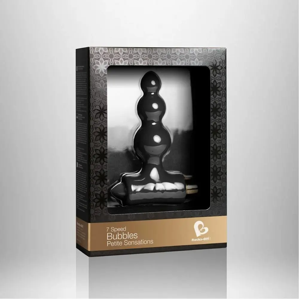 Анальний вібратор Rocks Off Petite Sensations Bubbles Black, 8.5х2.8 см, чорний - фото 4