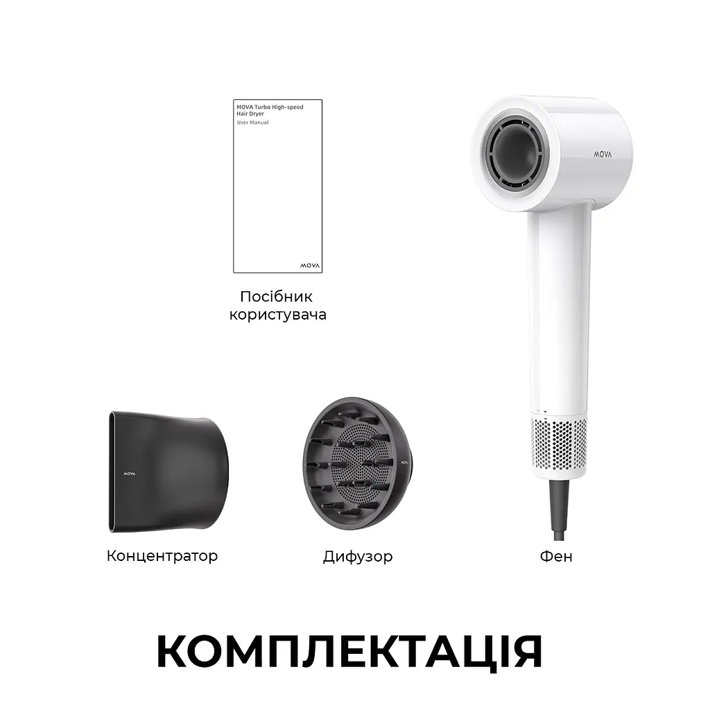 Фен MOVA Turbo 20 White (AMTU20-WH) - фото 12