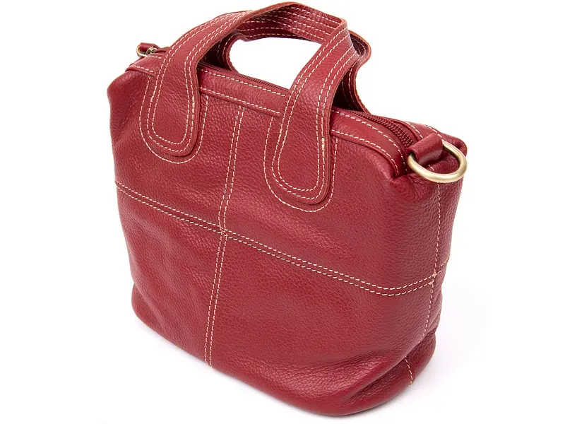 Жіноча шкіряна сумка на блискавці Vintage 25х27х5 см sum0013989