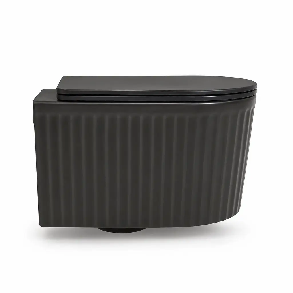 Підвісний безободковий унітаз VBI Torcello Tornado 49x36 см black matt VBI-020801 - фото 2