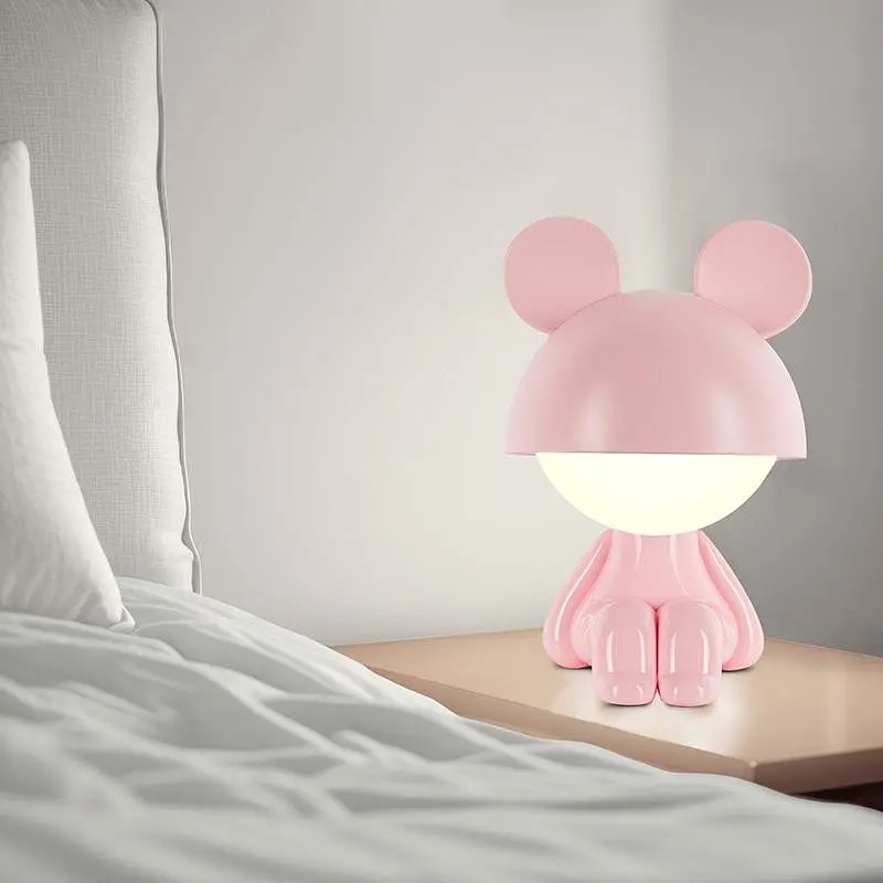 Светильник ночник Kite LED с аккумулятором Cute Mouse розовый (K25-316-2-2) - фото 4