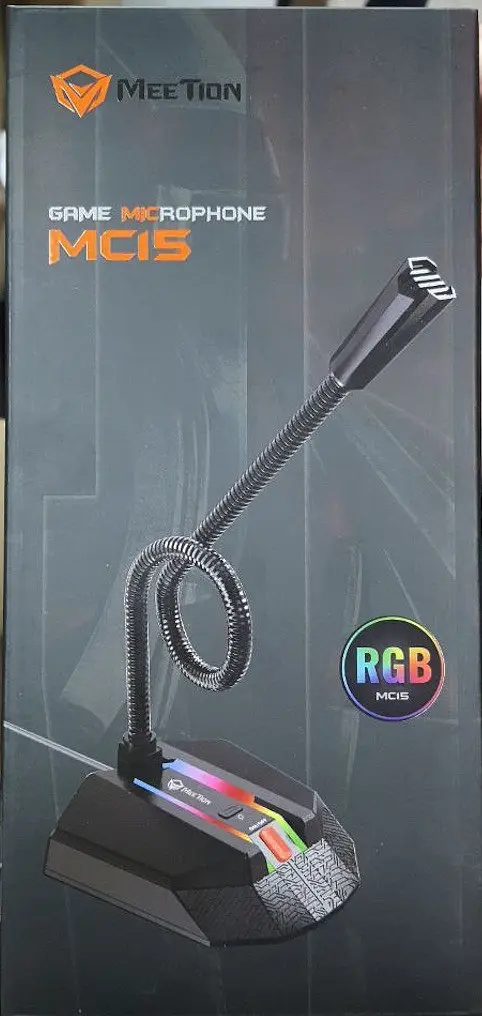 Настольный USB-микрофон MeeTion MT-MC15 с подсветкой RGB 5В Гусиная шея на 360 градусов Черный - фото 6