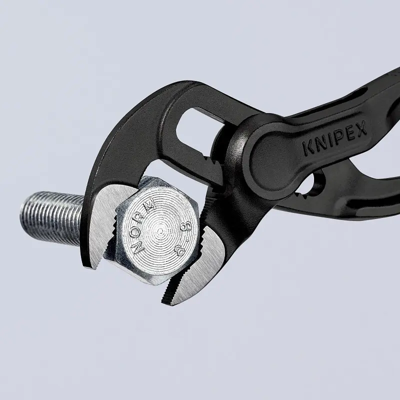 Кліщі сантехнічні переставні високотехнологічні, Ø28мм Cobra KNIPEX XS 87 00 100 BK, фосфат - фото 4