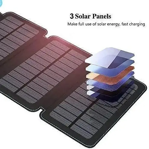 Портативная батарея Power Bank 25000mAh + Solare S025 Солнечное зарядное устройство - фото 6