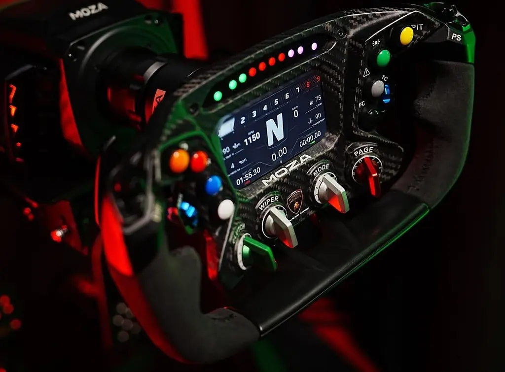 Кермо MOZA Racing Lamborghini Essenza SCV12 Eкран 4.3" RGB Black - фото 13
