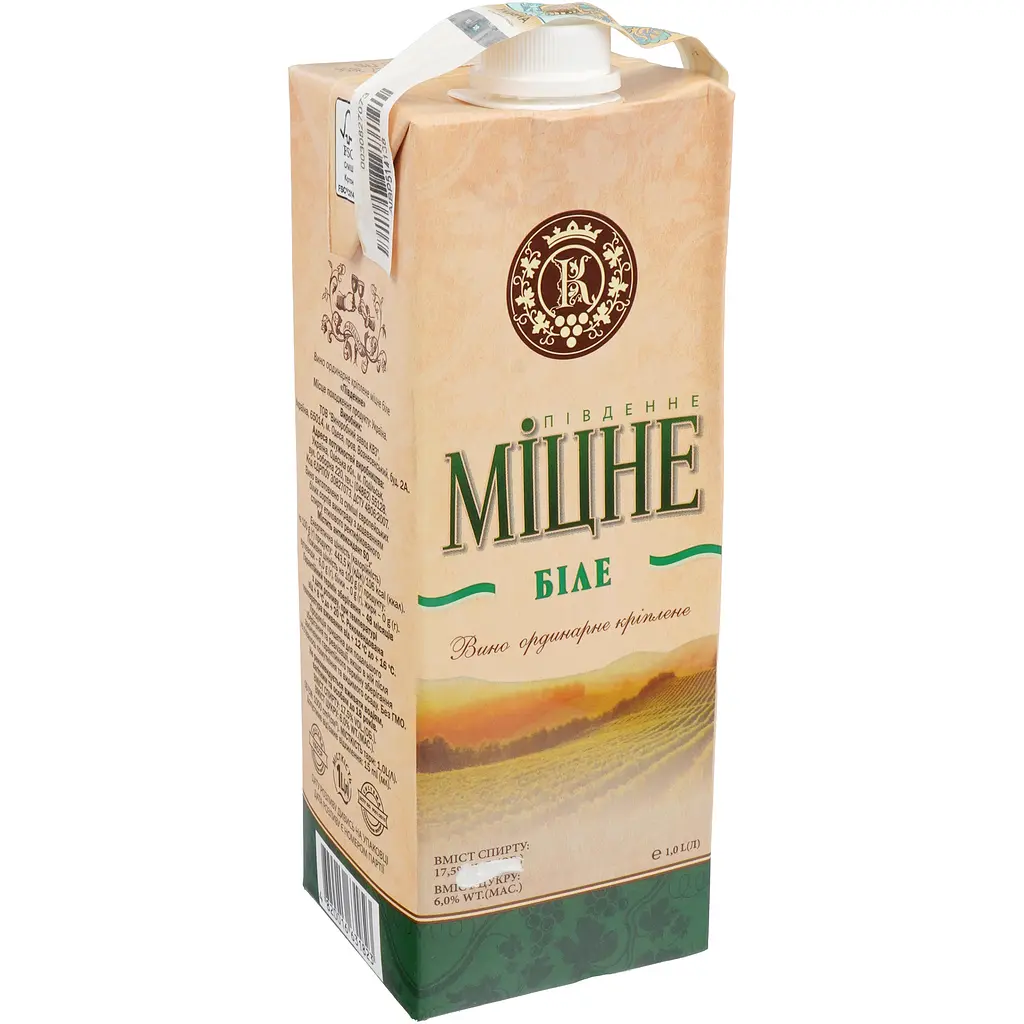 Вино КВЗ Південне міцне біле 17.5% 1 л - фото 2