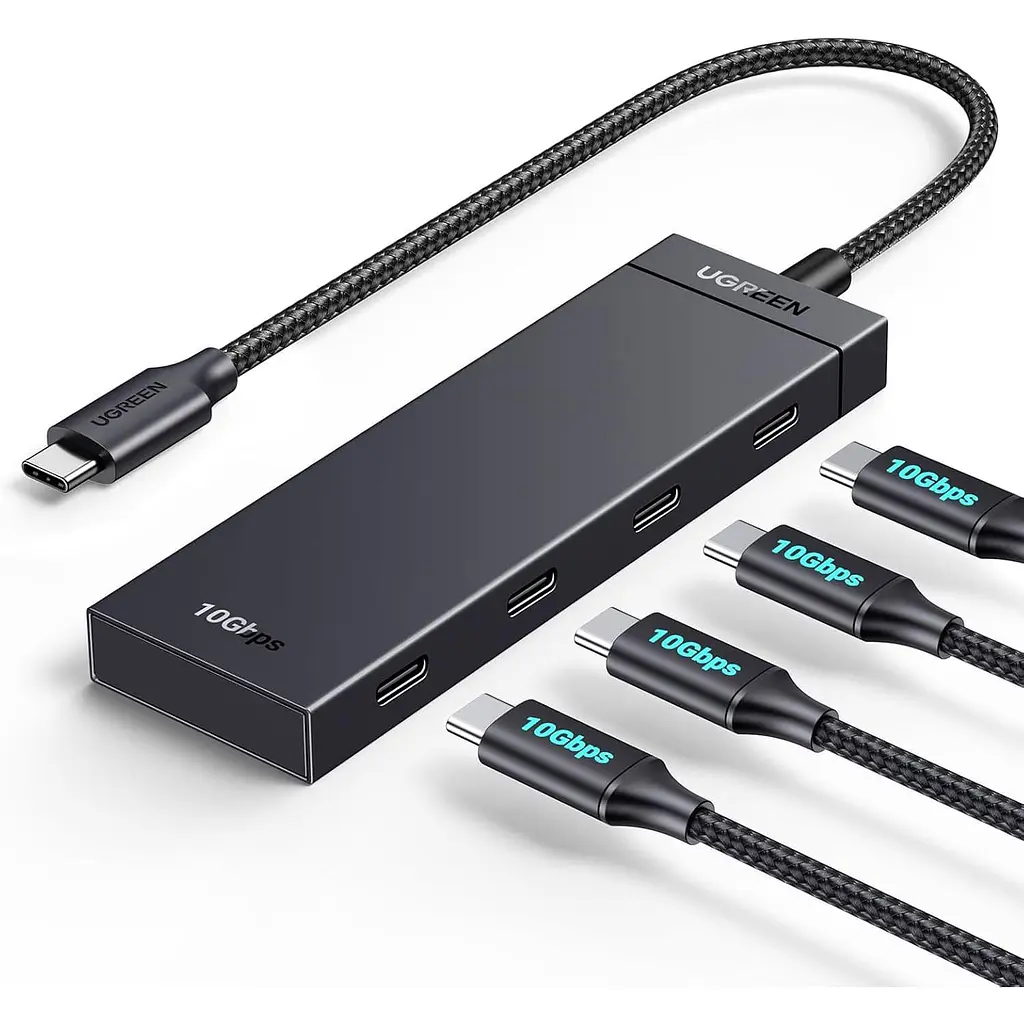 USB-Хаб Ugreen CM806 USB-C to 4xUSB-C 3.2 Gen2 Black (35584) - фото 2