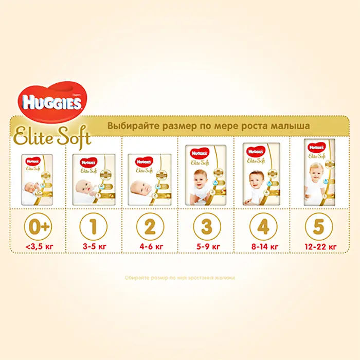Набор подгузников Huggies Elite Soft 1 (3-5 кг), 100 шт. (4 уп. по 25 шт.) - фото 11