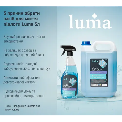 Засіб для чищення скла та дзеркал Luma 750мл - фото 2