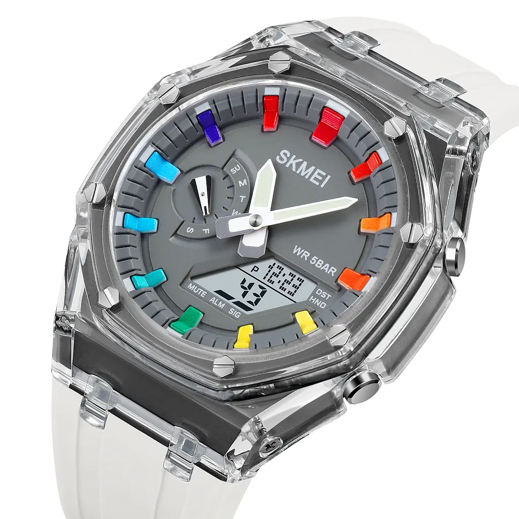 Часы наручные 2100WTGY White-Grey Skmei acs0030286 - фото 2