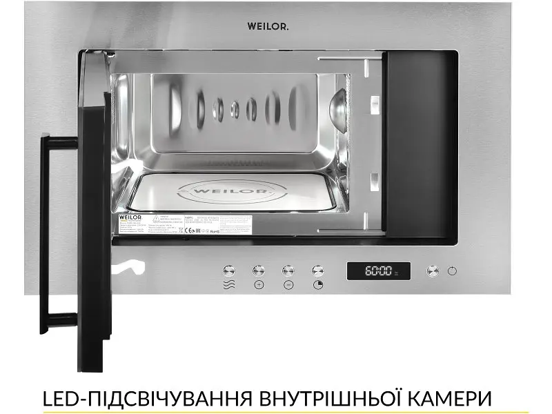 Вбудована мікрохвильова піч WEILOR WBM 2041 GSS - фото 4