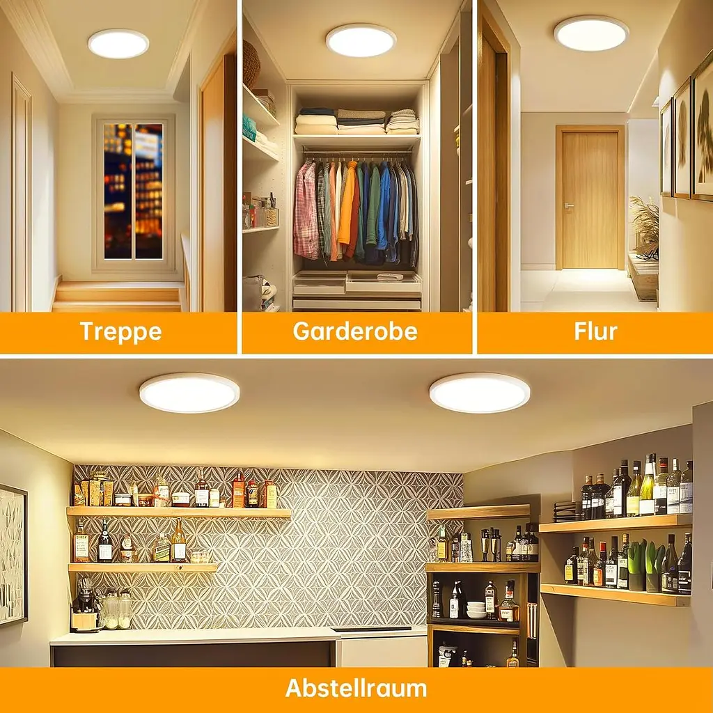 Стельовий LED світильник 18W 3000K IP44 Ø22 см WarmLight - фото 7