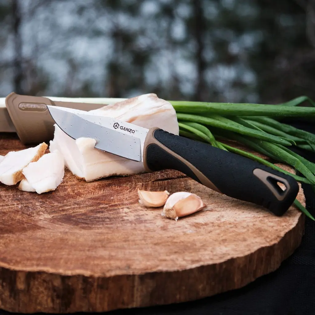 Ніж Ganzo G807-DY з ножнами бежевий - фото 6