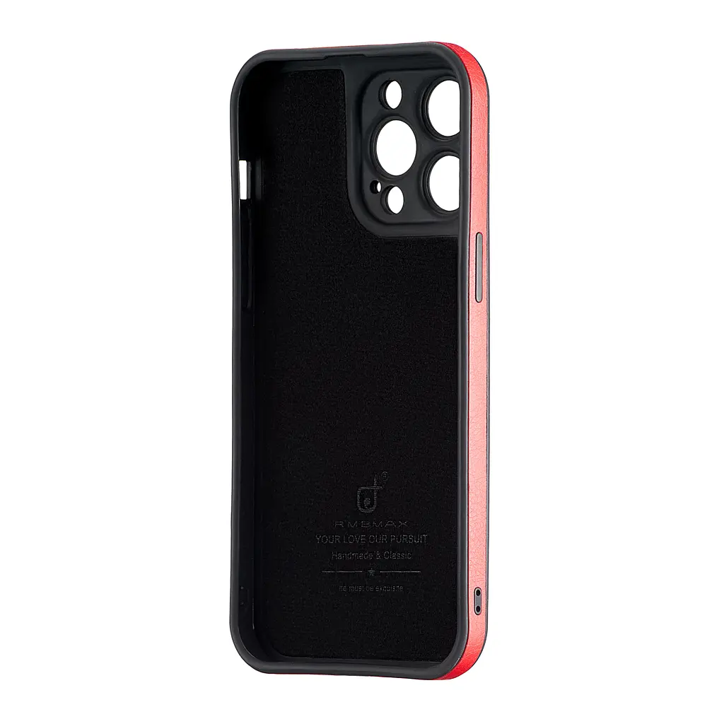 Чохол Jinduka Leather Protected Camera iPhone 14 Pro Max Red - фото 3